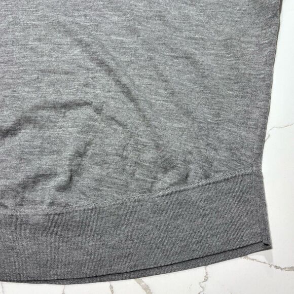 J. Crew Women's Dolman Sleeve Merino Wool Pullover 3/4 Sleeve Grey Sweater SZ M - Picture 12 of 16